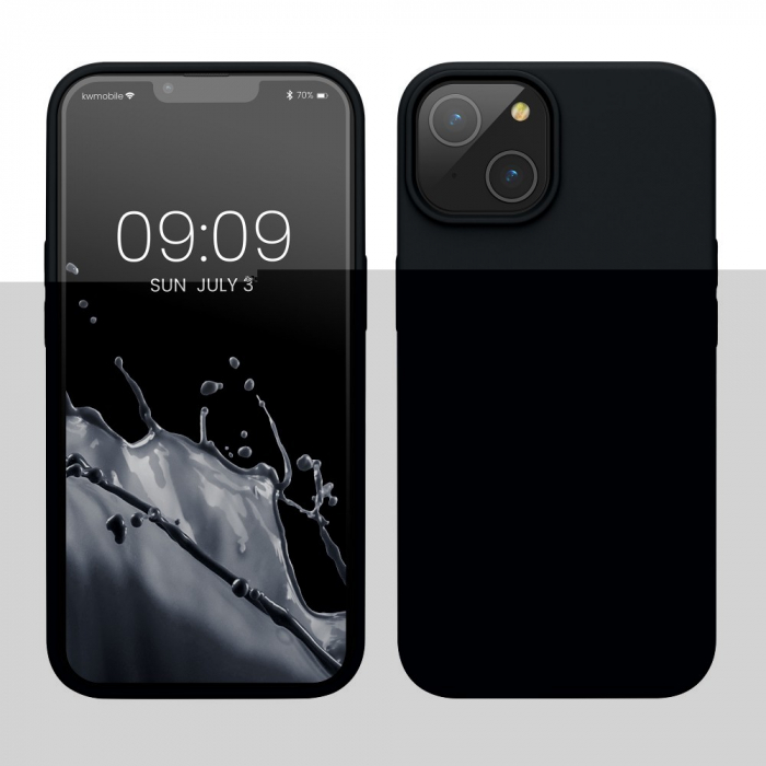 Husa protectie Flippy compatibila cu Samsung Galaxy A02S Liquid Silicone Case Negru [8]