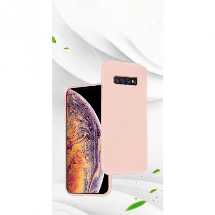 Husa protectie Flippy compatibila cu Samsung Galaxy S10 E Liquid Silicone Case Roz [5]