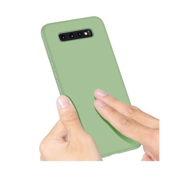 Husa protectie Flippy compatibila cu Samsung Galaxy S10 E Liquid Silicone Case Verde inchis [1]