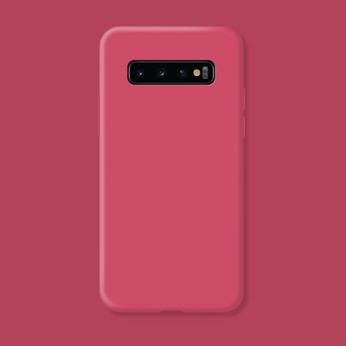 Husa protectie Flippy compatibila cu Samsung Galaxy S10 Liquid Silicone Case Fuchsia [4]