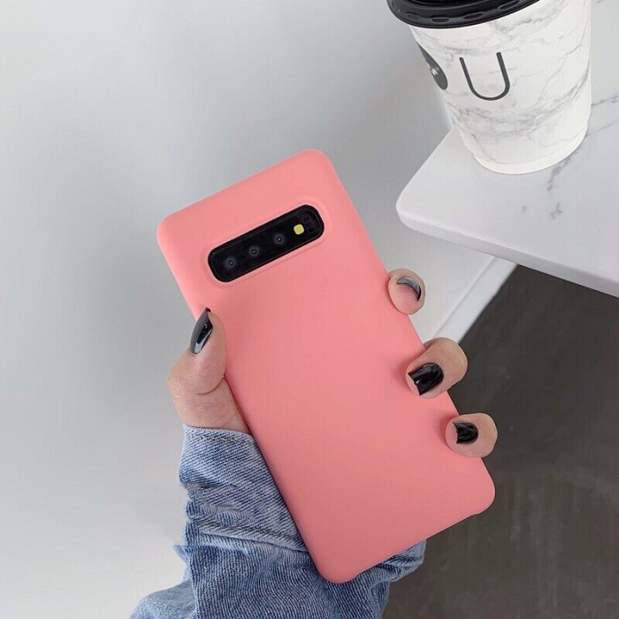 Husa protectie Flippy compatibila cu Samsung Galaxy S10 Liquid Silicone Case Fuchsia [3]