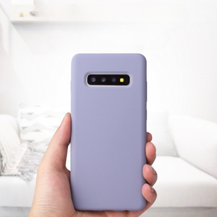 Husa protectie Flippy compatibila cu Samsung Galaxy S10 Liquid Silicone Case Mov [2]