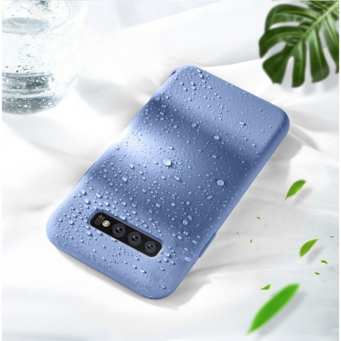 Husa protectie Flippy compatibila cu Samsung Galaxy S10 Liquid Silicone Case Mov [3]