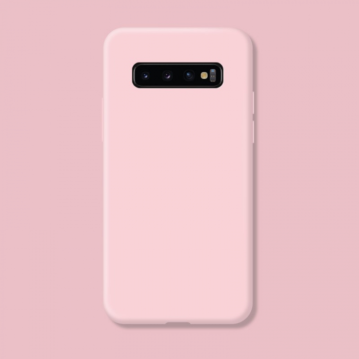 Husa protectie Flippy compatibila cu Samsung Galaxy S10 Liquid Silicone Case Roz [4]