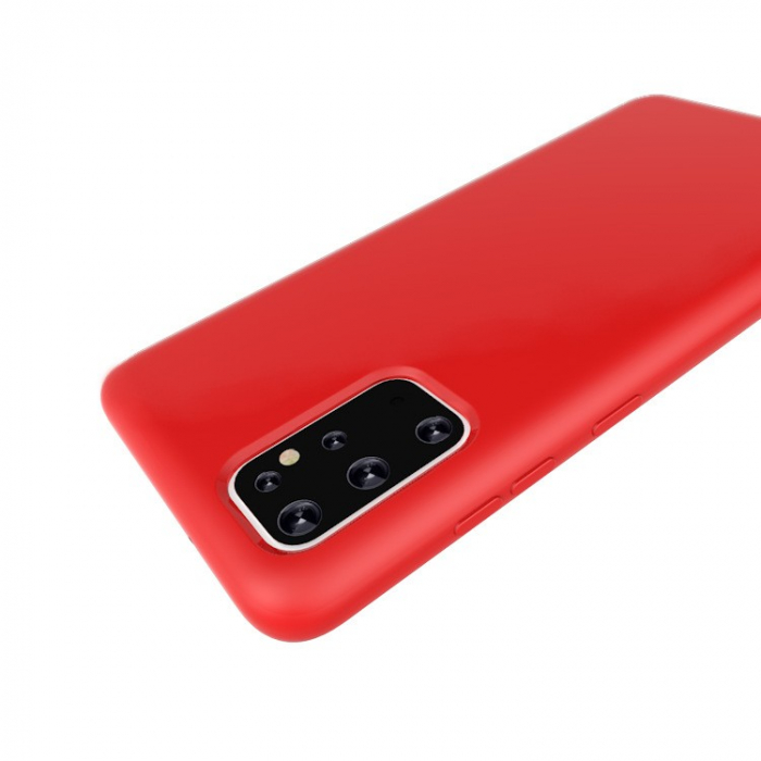 Husa protectie Flippy compatibila cu Samsung Galaxy S21 Ultra Liquid Silicone Case Rosu [6]