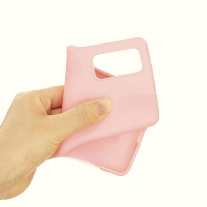 Husa protectie Flippy compatibila cu Samsung Galaxy S21 Ultra Liquid Silicone Case Roz [3]