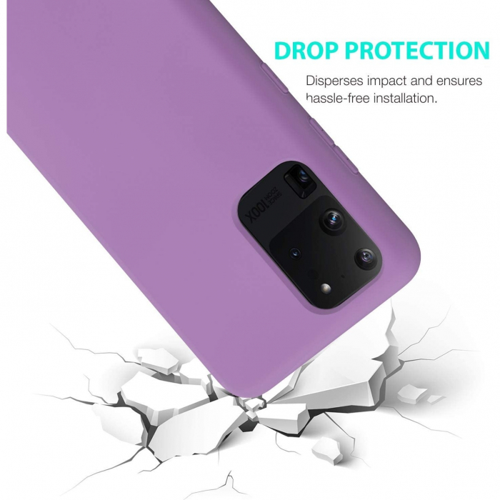 Husa protectie Flippy compatibila cu Samsung S20 Ultra Liquid Silicone Case Mov [2]