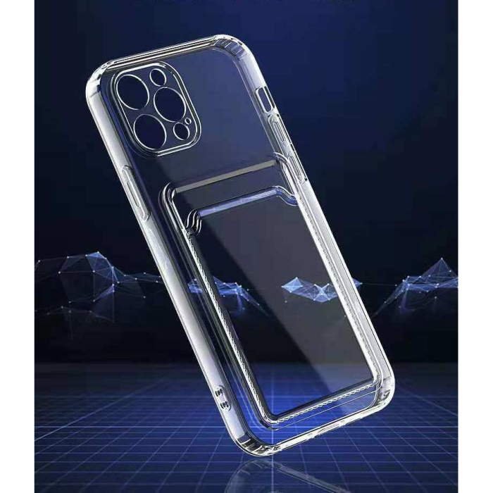 Husa protectie Flippy cu suport card compatibila cu Apple iPhone 13 Mini Transparent [5]
