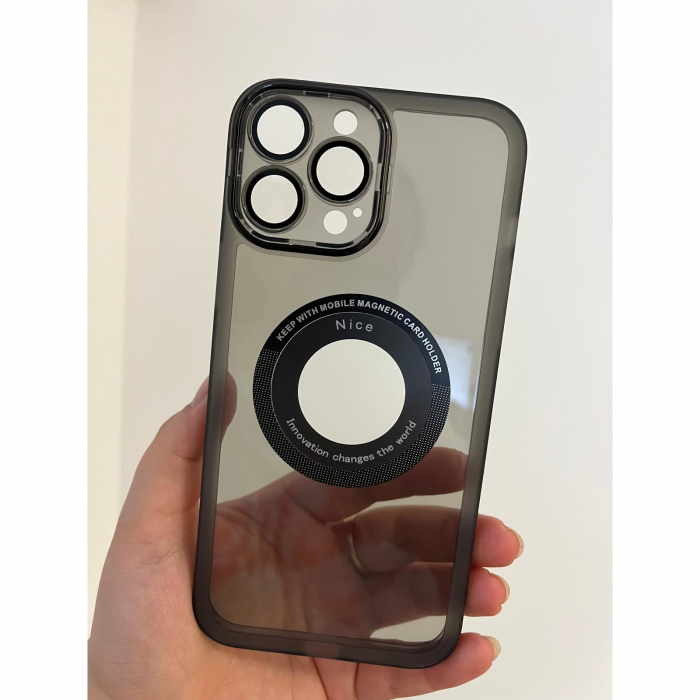 Husa protectie Flippy pentru Apple iPhone 14 Pro Max decupaj logo, magnetica, Protectie Camera, Negru [4]