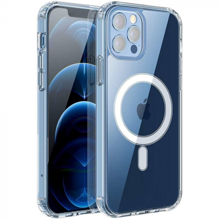 Husa protectie Flippy pentru iPhone 11 Mag Safe, 2 in 1 incarcare si magnet, Acril si Silicon, Transparenta [1]