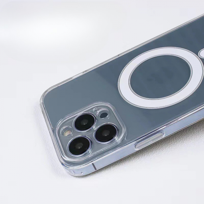 Husa protectie Flippy pentru iPhone 12/12 Pro Mag Safe, 2 in 1 incarcare si magnet, Silicon si Acril, Transparenta [2]