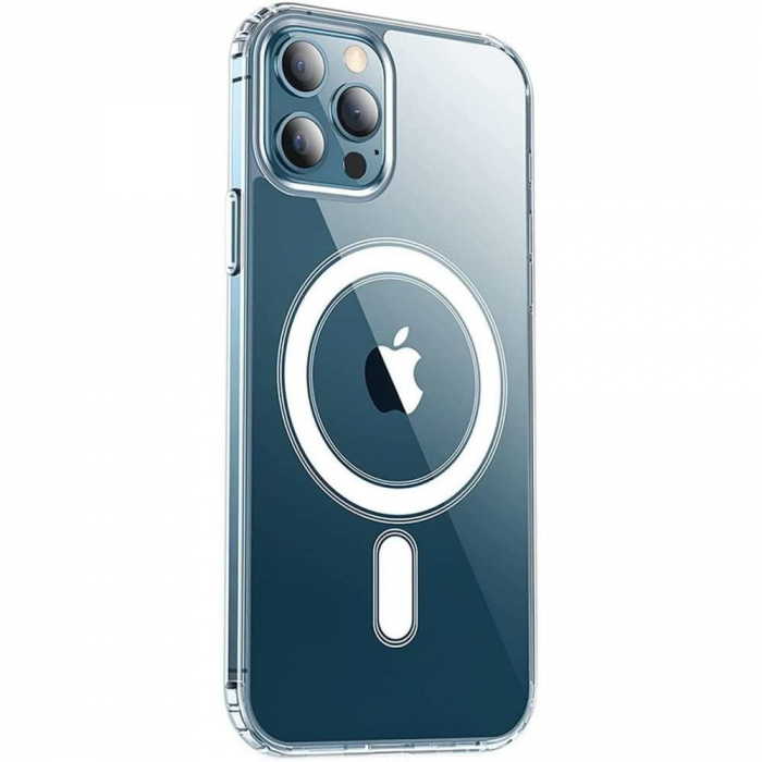Husa protectie Flippy pentru iPhone 14 Mag Safe, 2 in 1 incarcare si magnet, Silicon si Acril, Transparenta [9]