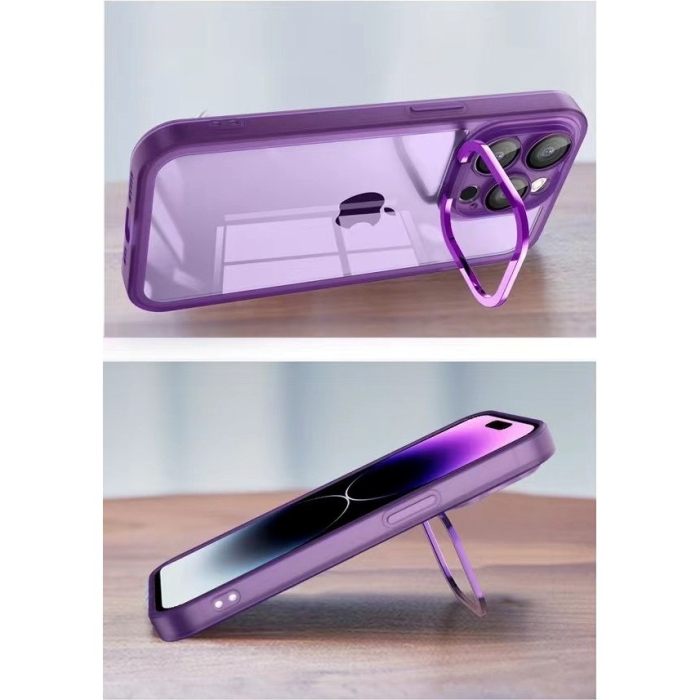 Husa protectie Flippy pentru Samsung A03 Electroplated cu suport pentru camera, 1.5 mm grosime, protectie camera, Mov [2]