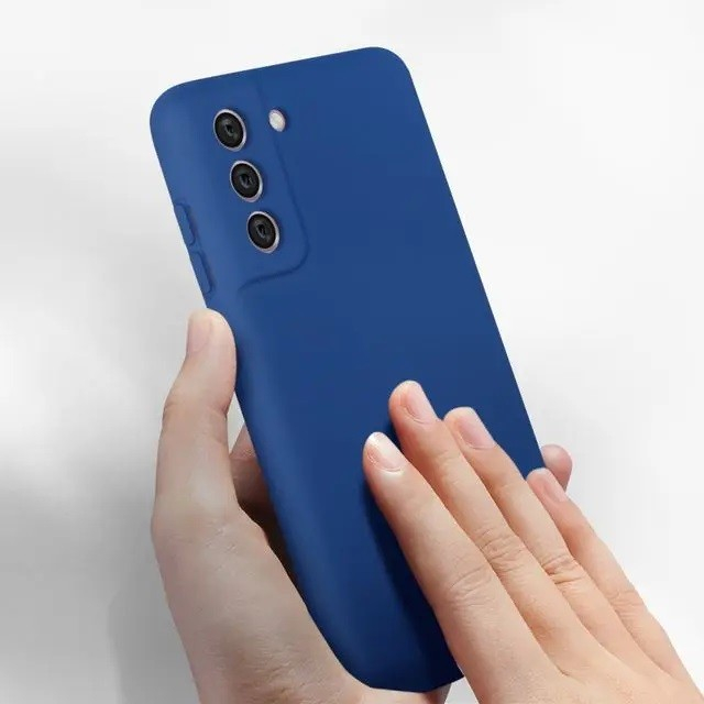 Husa protectie Flippy pentru Samsung S21 FE Liquid Silicone Albastru Inchis [7]