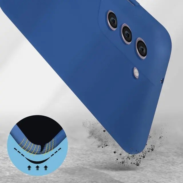 Husa protectie Flippy pentru Samsung S21 FE Liquid Silicone Albastru Inchis [8]