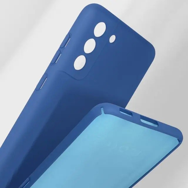 Husa protectie Flippy pentru Samsung S21 FE Liquid Silicone Albastru Inchis [5]