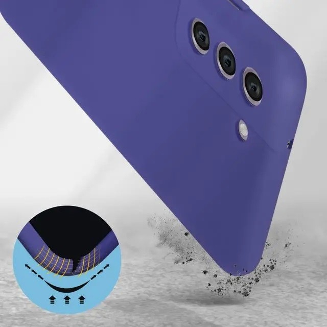 Husa protectie Flippy pentru Samsung S21 FE Liquid Silicone Mov [8]