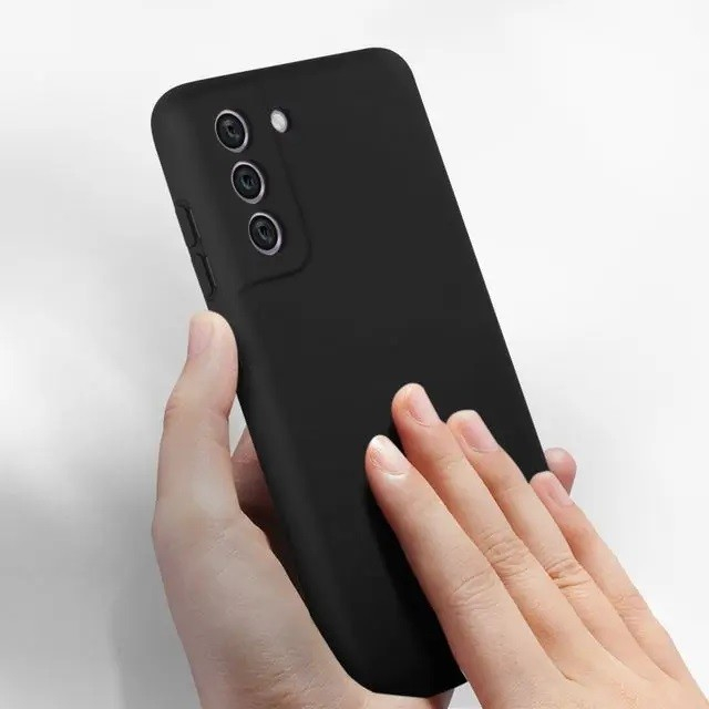 Husa protectie Flippy pentru Samsung S21 FE Liquid Silicone Negru [10]