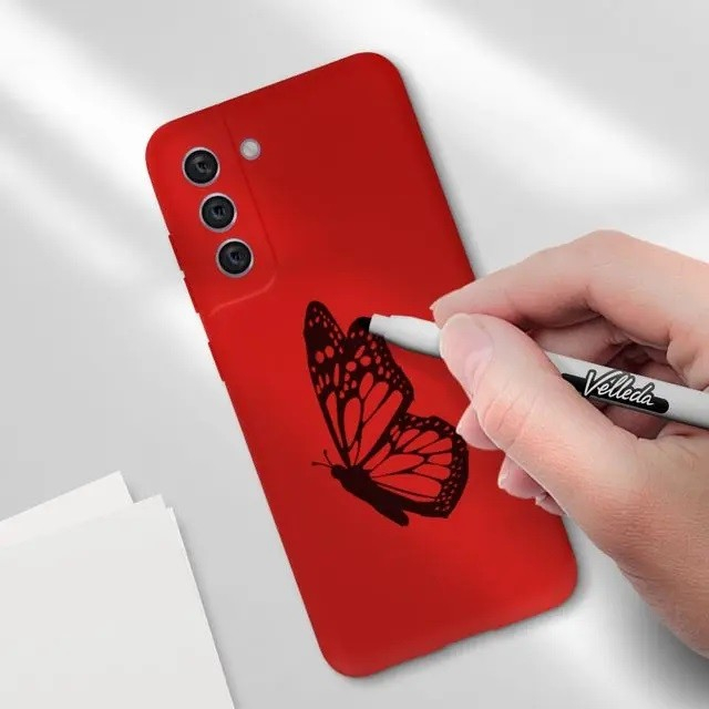 Husa protectie Flippy pentru Samsung S21 FE Liquid Silicone Rosu [3]