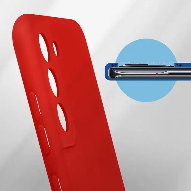 Husa protectie Flippy pentru Samsung S21 FE Liquid Silicone Rosu [5]