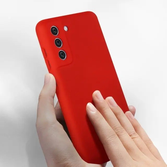 Husa protectie Flippy pentru Samsung S21 FE Liquid Silicone Rosu [8]