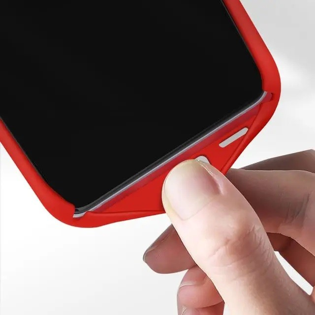 Husa protectie Flippy pentru Samsung S21 FE Liquid Silicone Rosu [4]