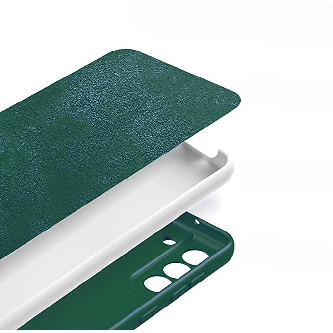 Husa protectie Flippy pentru Samsung S21 FE Liquid Silicone Verde [4]