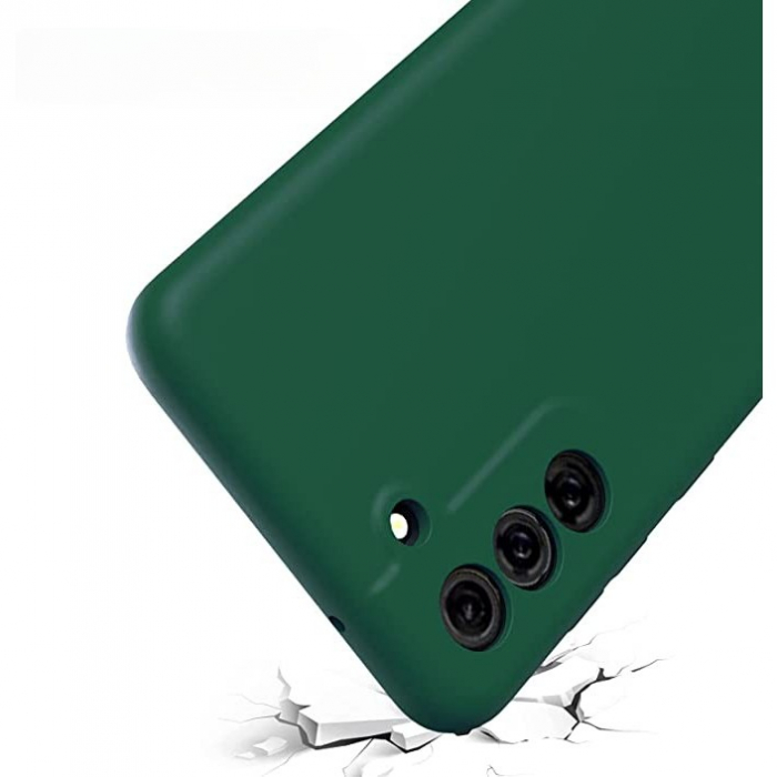 Husa protectie Flippy pentru Samsung S21 FE Liquid Silicone Verde [3]