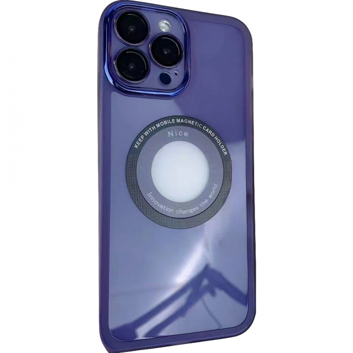 Husa protectie MagSafe TPU, Flippy, pentru Apple iPhone 13 Pro Max, cu decupaj logo, Folie Sticla Camera, Mov [1]