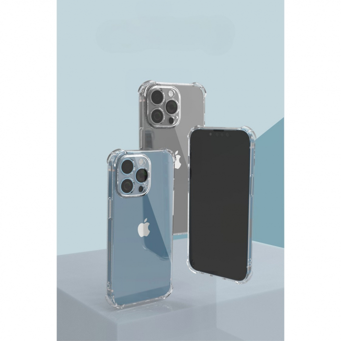 Husa protectie pentru Apple iPhone 12 Pro Max, Flippy, TPU, Antisoc, Protectie colturi, Rezistenta la impact, 1.5 mm, Transparenta [2]