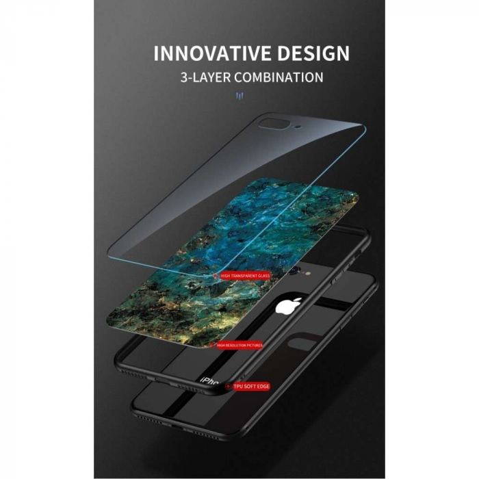 Husa protectie pentru Apple iPhone XR Marble Glass Model 2 [3]