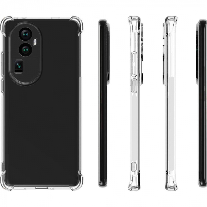 Husa protectie pentru Oppo Reno 8 5G, Flippy, TPU, Antisoc, Protectie colturi, Rezistenta la impact, 1.5 mm, Transparenta [9]