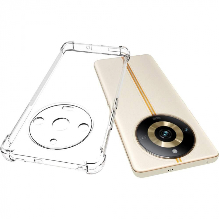 Husa protectie pentru Realme GT2 Pro, Flippy, TPU, Antisoc, Protectie colturi, Rezistenta la impact, 1.5 mm, Transparenta [5]