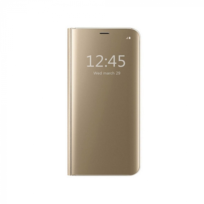 Husa Samsung Galaxy A3 2017 Flip Cover Oglinda Auriu [5]