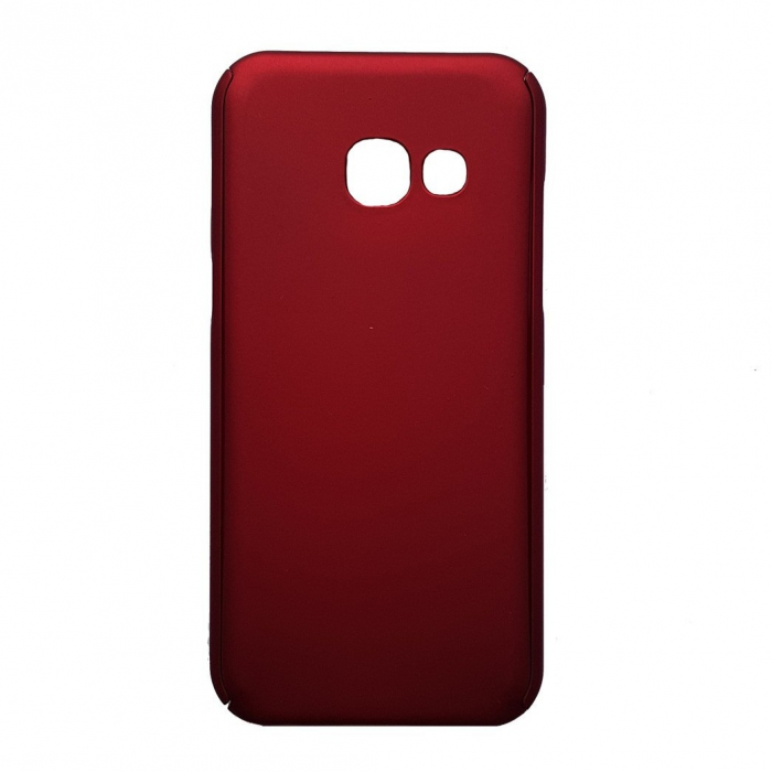 Husa Samsung Galaxy A3 2017 Full Cover 360 Rosu + Folie de protectie [4]