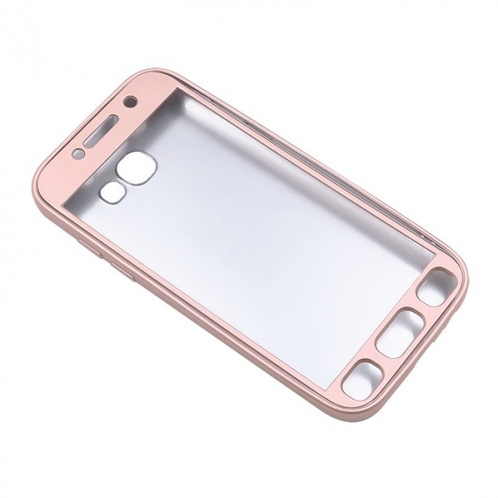 Husa Samsung Galaxy A3 2017 Full Silicone 360 Auriu [4]