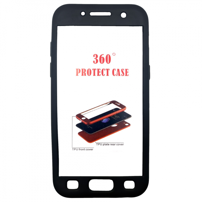 Husa Samsung Galaxy A3 2017 Full Silicone Negru [4]