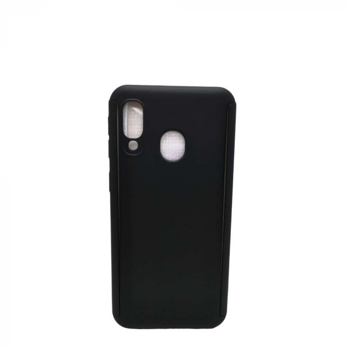Husa Samsung Galaxy A40 Flippy® Full Cover 360, Negru Folie de protectie [3]