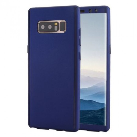 Husa Samsung Galaxy A7 2017 Full Cover 360 Albastru + Folie de protectie [1]