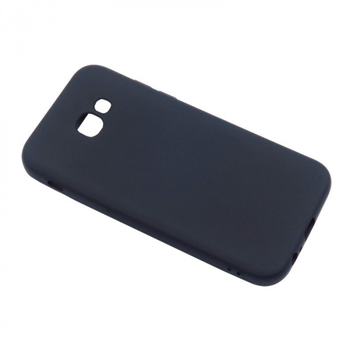 Husa Samsung Galaxy A7 2017 Full Silicone 360 Negru + Folie de protectie [4]