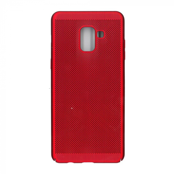 Husa Samsung Galaxy A8 2018 Ultra Slim cu aerisire Rosu [1]