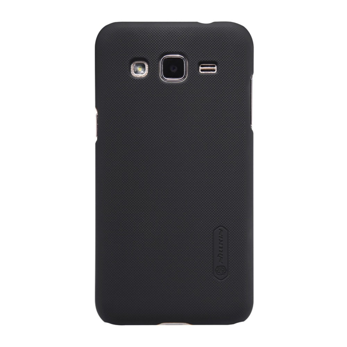 Husa Samsung Galaxy J2 2015 Nillkin Frosted Shield Negru + Folie de protectie [3]