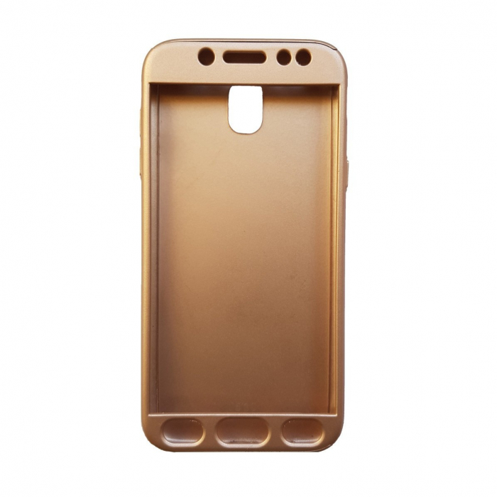 Husa Samsung Galaxy J3 2017 Full Cover 360 Auriu + Folie de protectie [4]