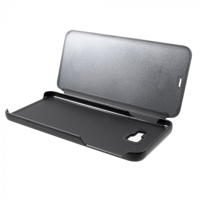 Husa Samsung Galaxy J4 Plus 2018 Flip Cover Oglinda Negru [3]