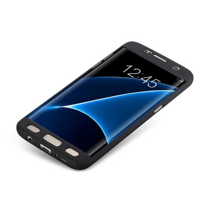 Husa Samsung Galaxy J5 2017 Full Cover 360 Negru + Folie de protectie [6]