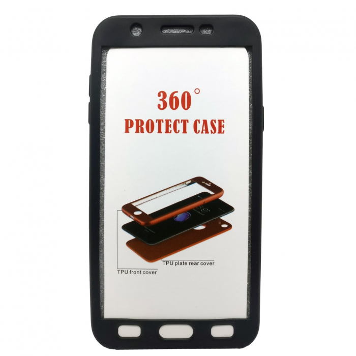 Husa Samsung Galaxy J7 2017 US Version Full Silicone Negru [3]