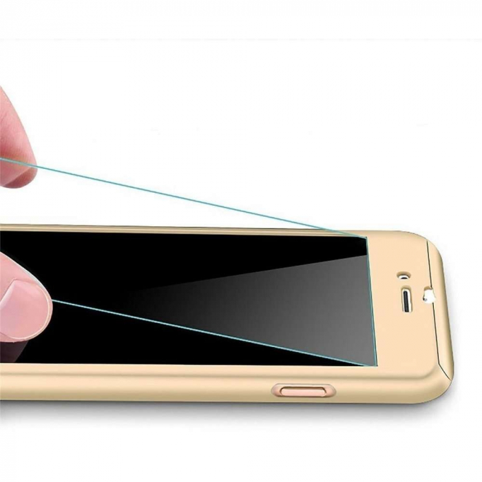 Husa Samsung Galaxy S20 Ultra, Full Cover 360, Auriu + Folie de protectie [3]