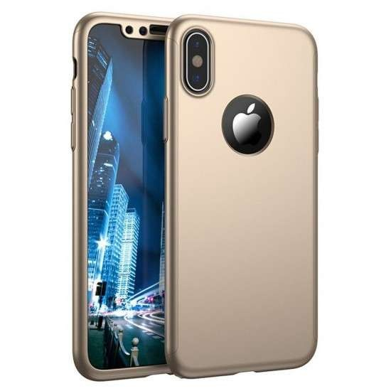 Husa Samsung Galaxy S20 Ultra, Full Cover 360, Auriu + Folie de protectie [1]