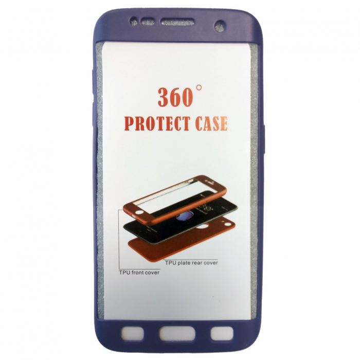 Husa Samsung Galaxy S7 Edge Full Silicone Albastru [3]
