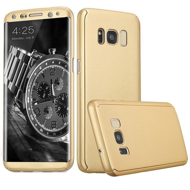 Husa Samsung Galaxy S8 Full Cover 360 Auriu + Folie de protectie [3]